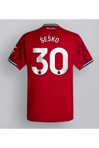Manchester United Benjamin Sesko #30 Fotballdrakt Hjemme Klær 2025-26 Korte ermer